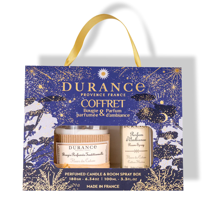 Set Cotton Flower sviečka 180g, Interiérový parfém 100ml