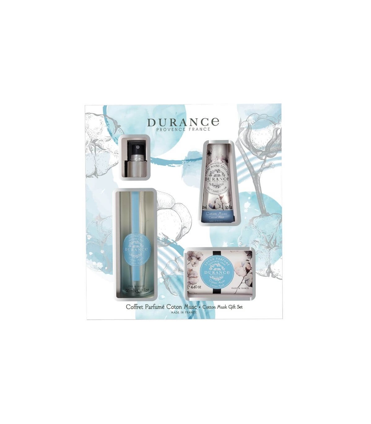 Set Cotton Musk  100ml, mydlo 125g, krém na ruky 30ml