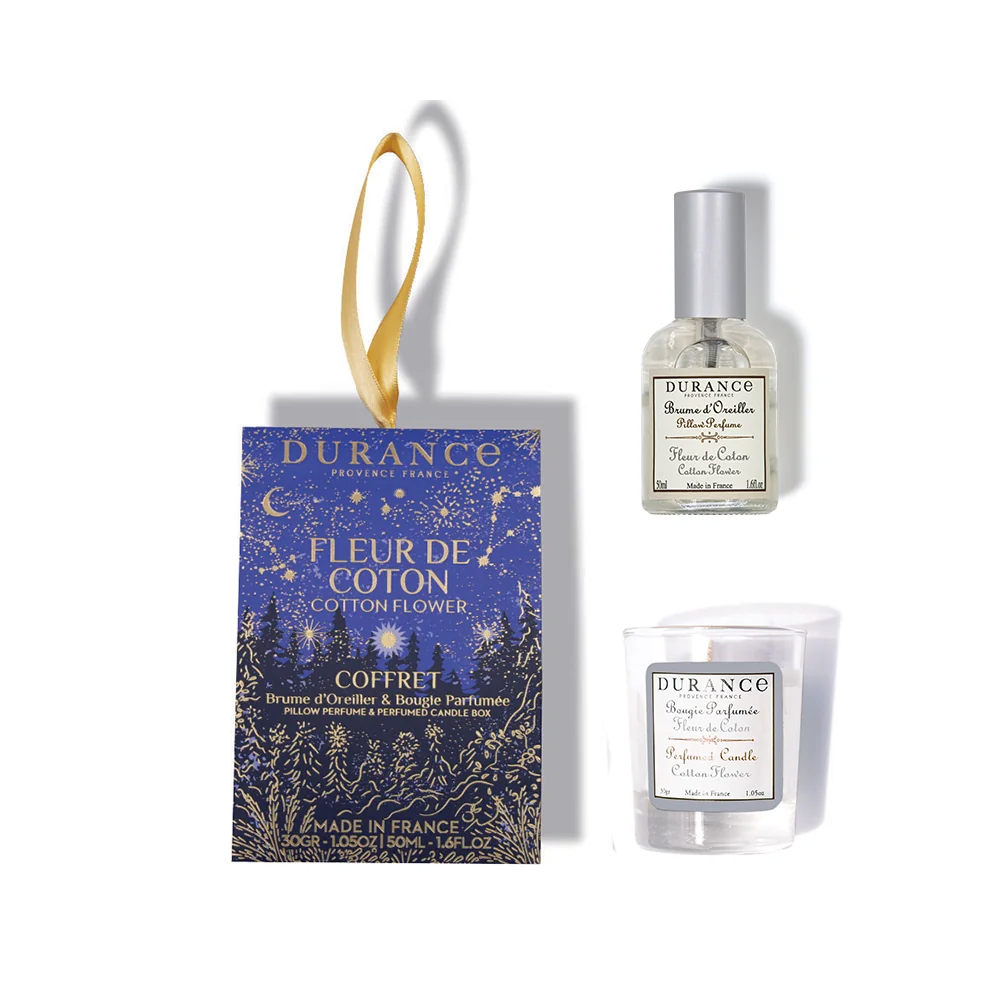Set Cotton Flower Vôňa na vankúš 50ml, sviečka 30 g