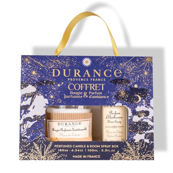 Set Cotton Flower sviečka 180g, Interiérový parfém 100ml