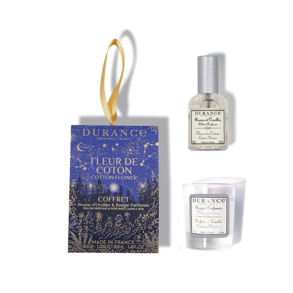 Set Cotton Flower Vôňa na vankúš 50ml, sviečka 30 g